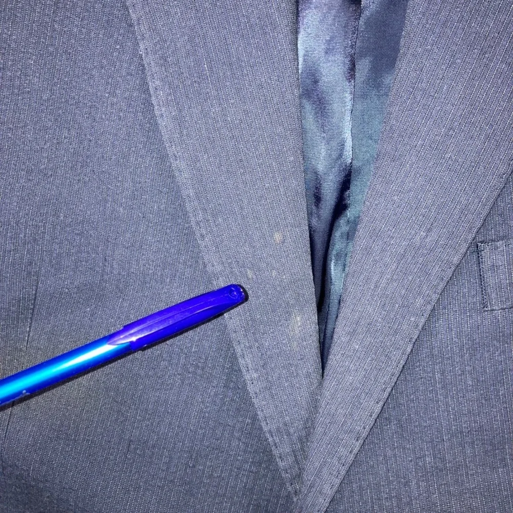 Ralph‎ Lauren Black Label Blazer Sport Coat Men 44 Slim Blue Textured 2 Button